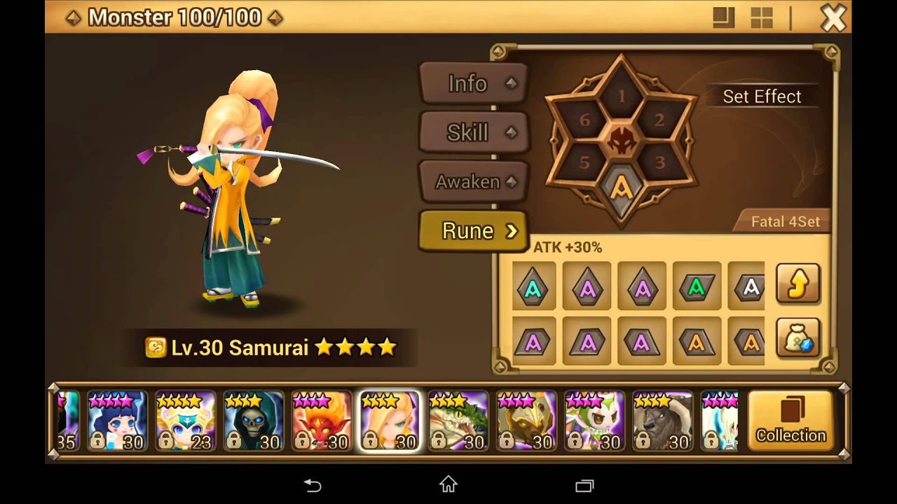 hd summoners war wind samurai thunder wield testing youtube