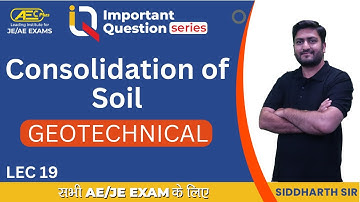 CONSOLIDATION OF SOIL | IMPORTANT QUESTION (IQ) SERIES | Geotech Engineering for AE /JE Exams