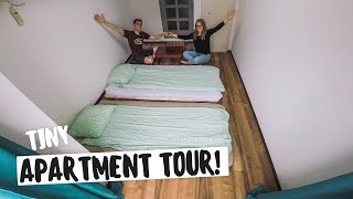 Tour of Our TINY JAPANESE APARTMENT! + Kuromon Market Tour  (Osaka, Japan)