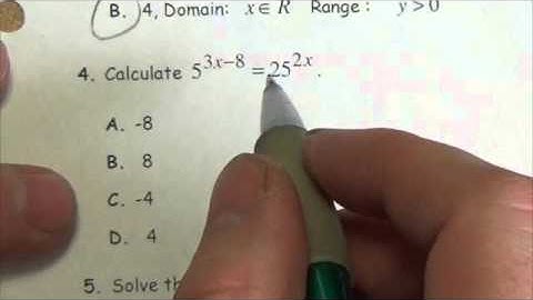 Math 30-2 Exp Functions Review MC#4