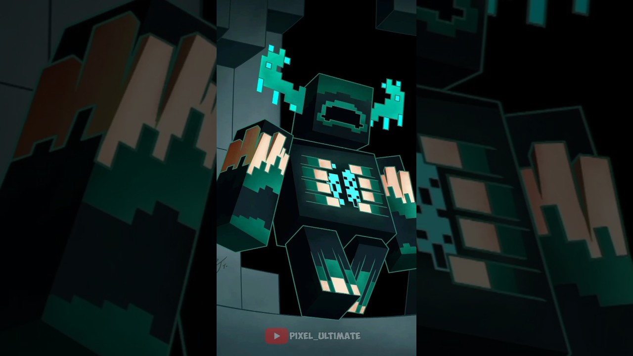 Minecraft warden vs all mobs epic fight ||