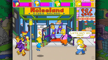 The Simpsons Arcade Mame Full 4 Players Playthrough