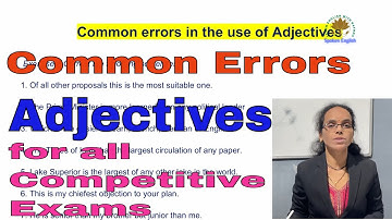 Common Errors in Adjectives తెలుగులో #englishgrammarforcompetitiveexam #commonerrorsinenglish