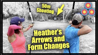 Heather's Arrow & Form Changes | Shooting Barebow & String Walking with my Wife