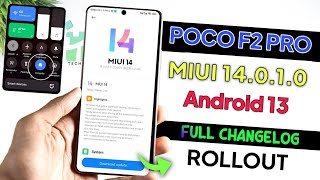 POCO F2 PRO MIUI 14.0.1.0 UPDATE & ANDROID 13 ROLLOUT ⚡⚡