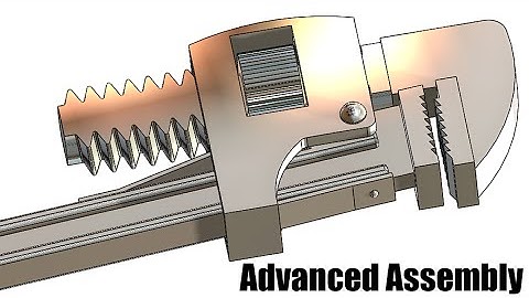SolidWorks A Tutorial #169: Pipe Wrench advanced assembly