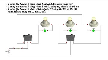 Cách Đấu Mạch Điện 1 Cầu Chì 2 Công Tắc 3 Cực Điều Khiển 3 Bóng Đèn 4 Trạng Thái
