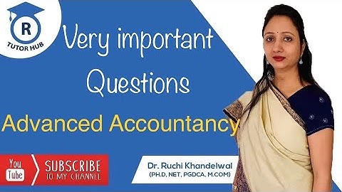 Very important questions of advanced accountancy | Dr. Ruchi Khandelwal