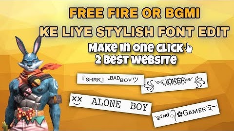 Free Fire and BGMI STYLISH name kaise likhe 2023 | free fire or BGMI ke stylish name | Best Font #ff