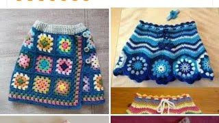 Super Stylish Hand Knitted Crochet layered Skirt Designs/Crochet layered Skirt Designs for kids