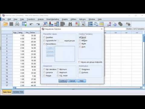 SPSS - Mean, Median, Mode, Standard Deviation u0026 Range