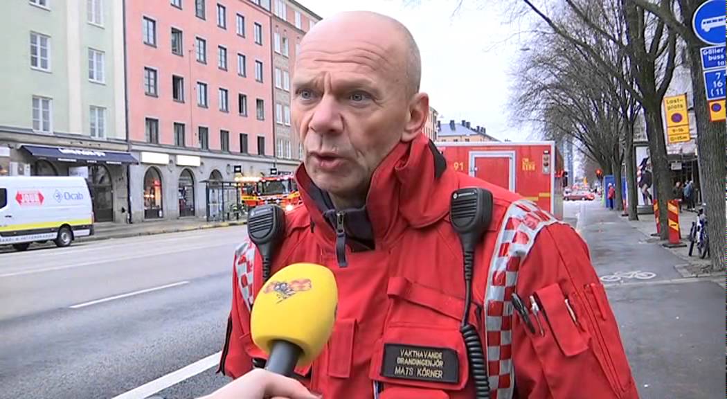 Vakthavande brandingenjör om branden på Sveavägen