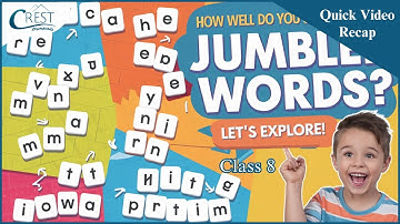 Class 8 | Jumbled Words and Sentences | English Olympiad | CREST Olympiads