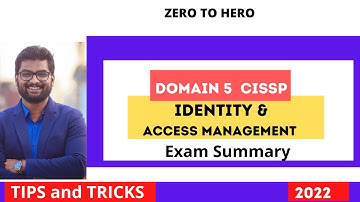 CISSP Domain 5 IDM Exam Summary 2022