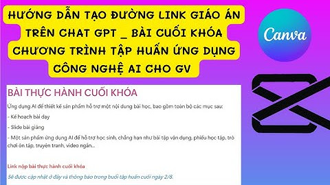 CÁCH LẤY LINK CHAT GPT ĐỂ CHIA SẺ ĐOẠN CHAT_LÀM BÀI CUỐI KHÓA TAAPH HUẤN CÔNG NGHỆ AI