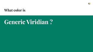 Generic Viridian color #007f66 hex color - Green color - Warm color 007f66