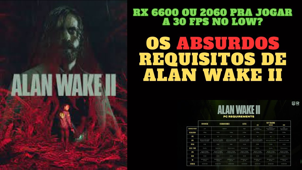 Os requisitos finais de Alan Wake 2 para PC são de outro mundo