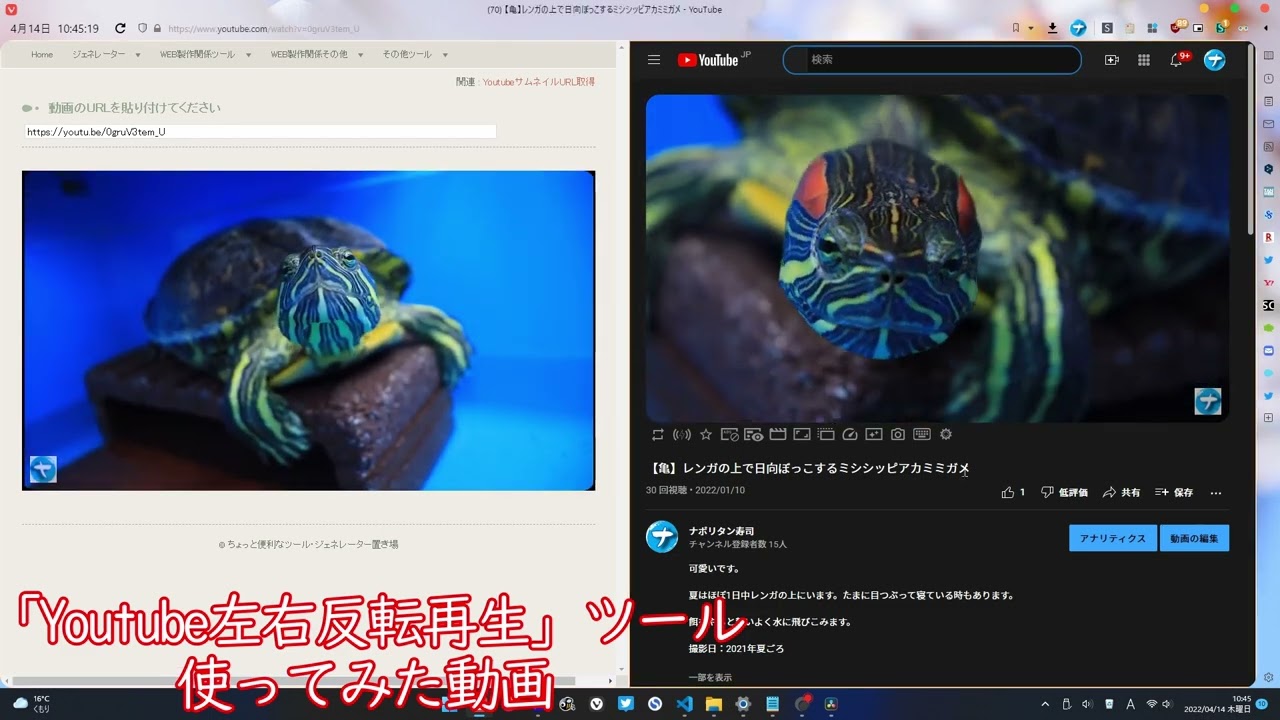 Youtube左右反転再生 Youtube動画を左右反転で再生するサイト ナポリタン寿司のpc日記