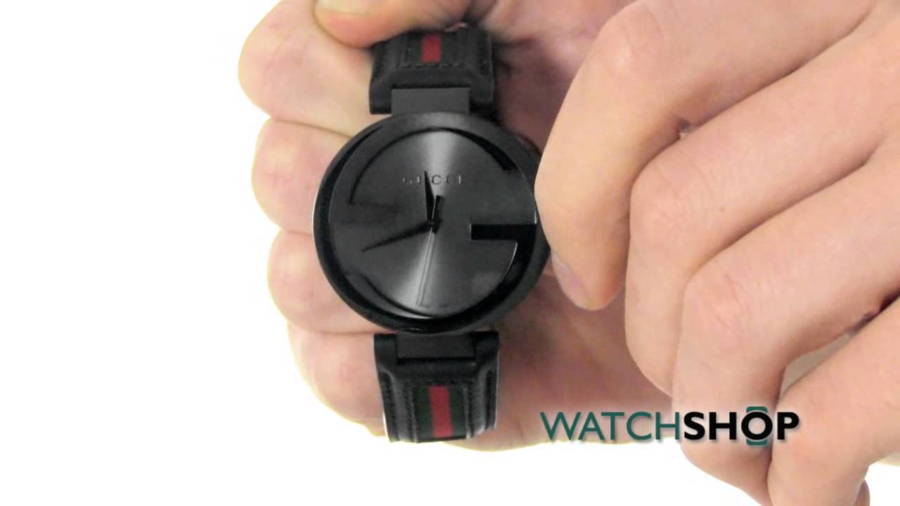 gucci interlocking watch black