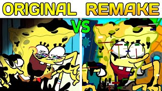 PIBBY Spongebob (Ready Or Not) ORIGINAL vs REMAKE (Come Learn with Pibby x FNF) (FNF Mods)