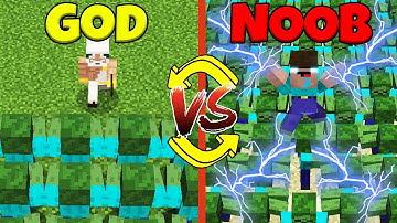 Minecraft Battle: NOOB vs GOD: SWAPPED ZOMBIE APOCALYPSE CHALLENGE / Animation