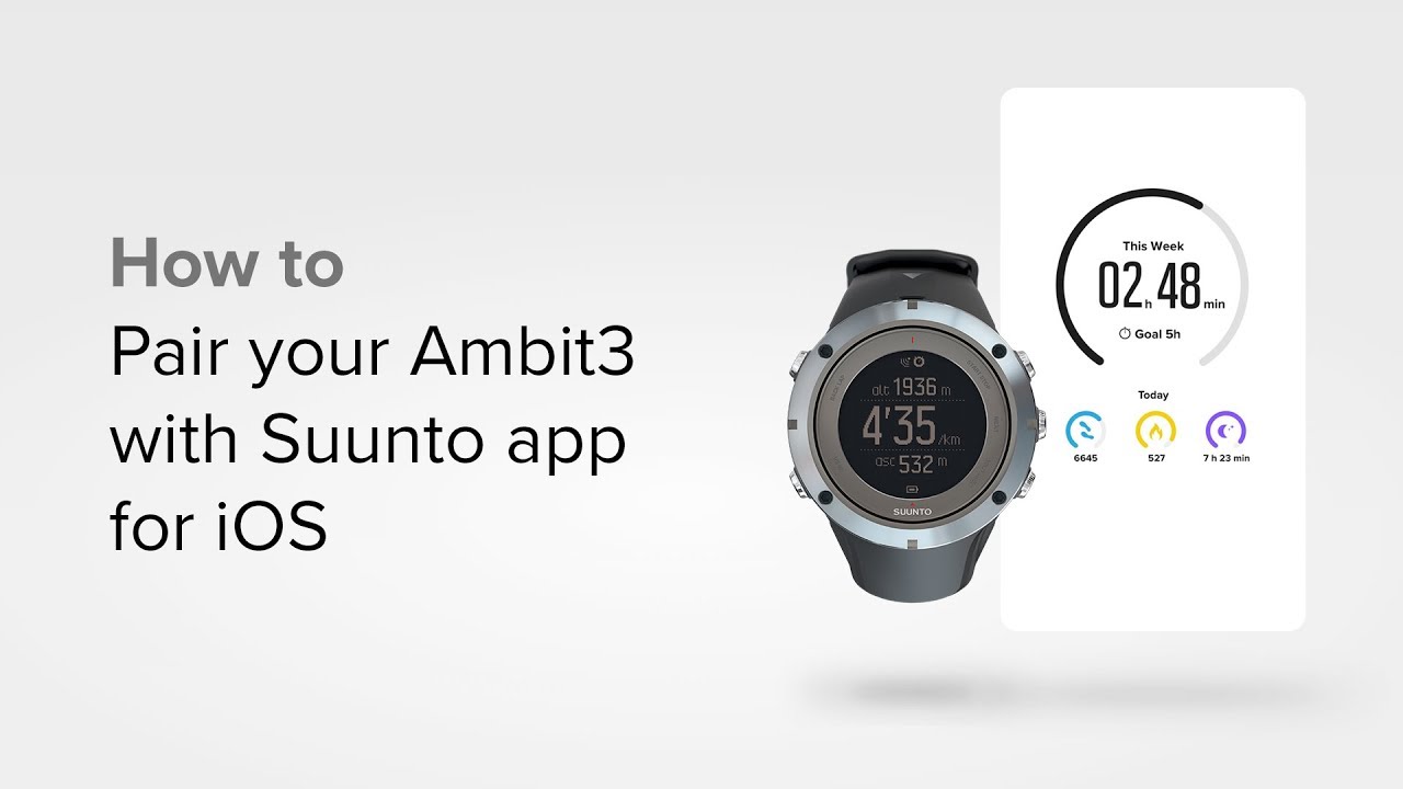 How To Pair Your Ambit3 With Suunto App For Ios Youtube