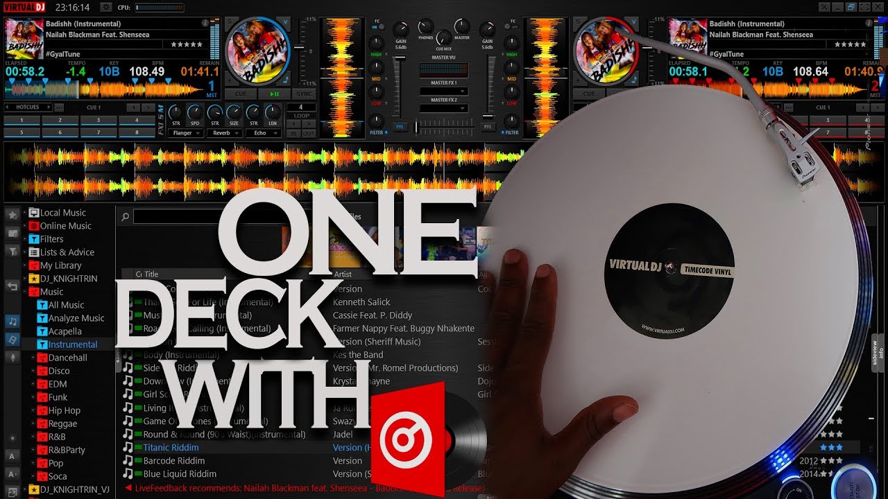 DJ TIPs How to DJ with only one Deck w VDJ 8 YouTube