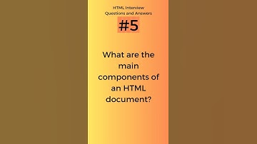 Main components of an HTML document | HTML interview Questions and Answers Part-5 #shorts #tranding