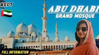 🇦🇪Dubai Travel Guide #ep7 | Abu Dhabi Grand Mosque : Full Information | Emirates Palace Hotel