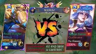 MANIAC! PRO GUINEVERE VS LATE GAME ALDOUS | She completely destroyed me in early game