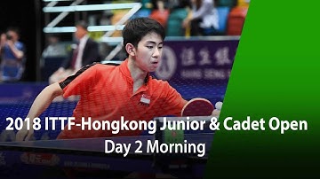 2018 ITTF Hang Seng Hong Kong Junior & Cadet Open - Day 2 (Morning)