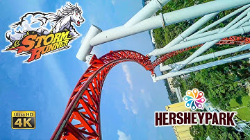 2021 Storm Runner Roller Coaster On Ride Front Seat 4K POV Hersheypark