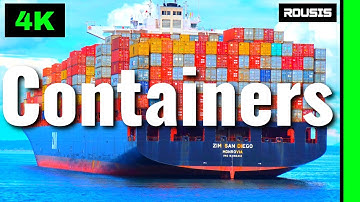 Containers  4K- Relaxation Film With Drone [4K Aerial View]