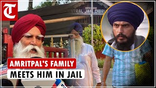 Amritpal’s father complains of strictness in jail as family meets him