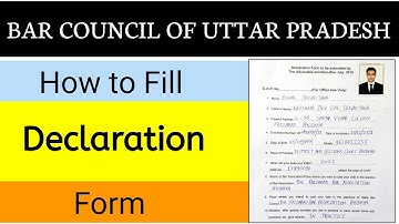 Declaration Form in Bar Council of Uttar Pradesh for COP after AIB Examination