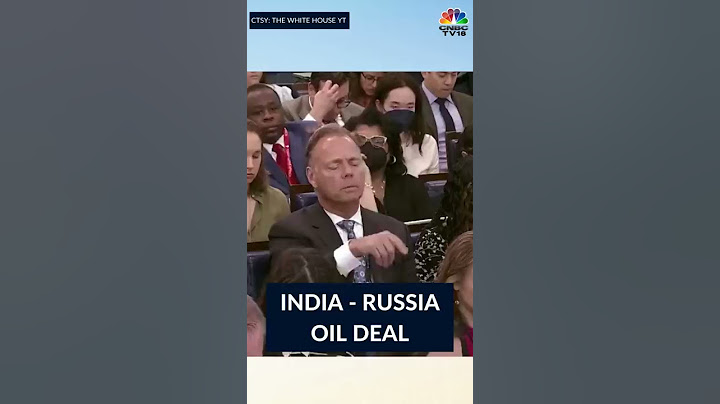 Russia - India Oil Deal I White House Briefing