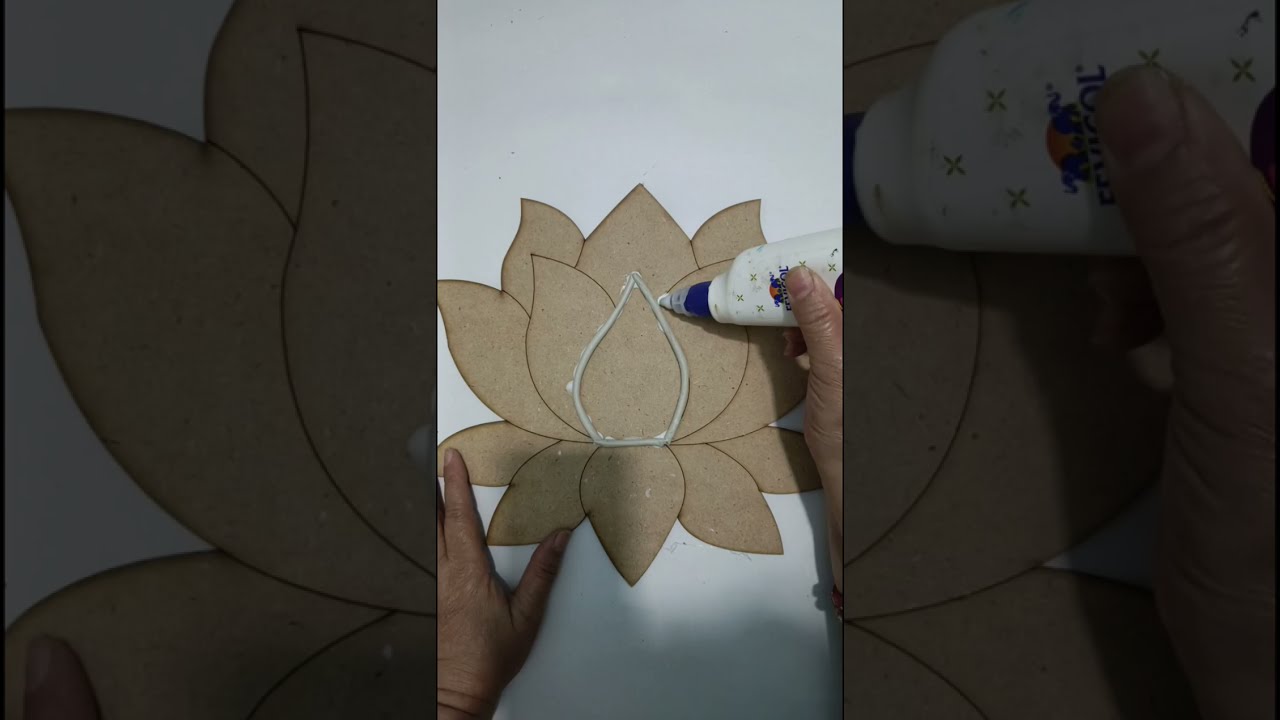 Diy lippen arts clay craft make Lotus flower Wallhanging home decor 
