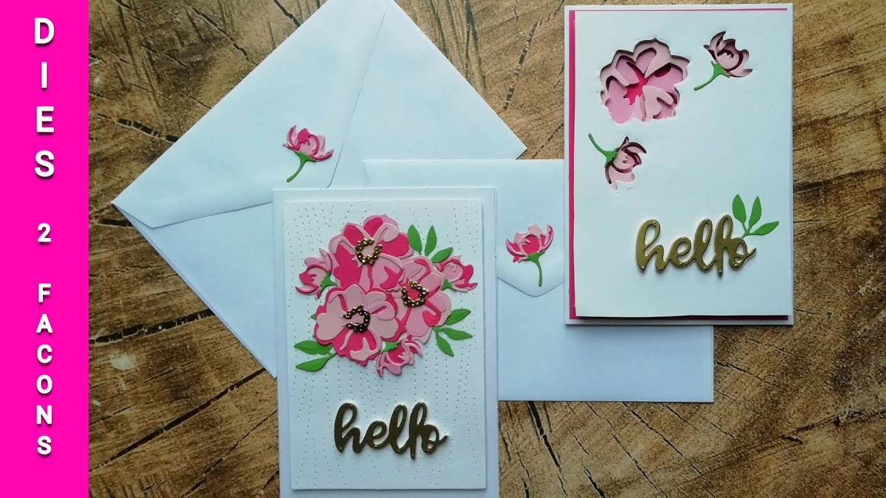 Scrapbooking Carterie tutoriels français – Positif et négatif: 2 cartes avec le même die