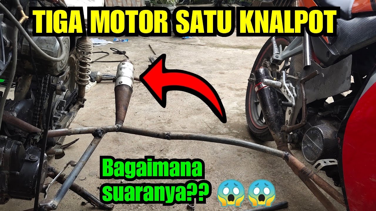 Eksperimen Tiga Motor Satu Knalpot Bagaimana Suaranya Youtube