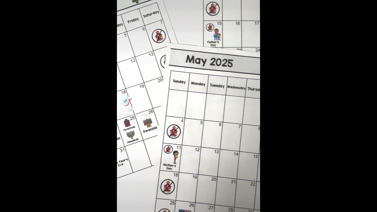 Visual Calendars for the 2024-2025 School Year