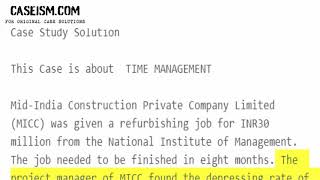 Project Execution Dilemma at MICC Case Study Help - Caseism.com