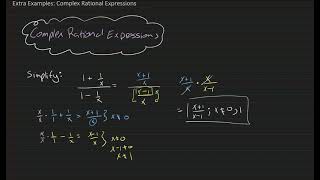 P.6 Rational Expressions Extra Examples (Complex)