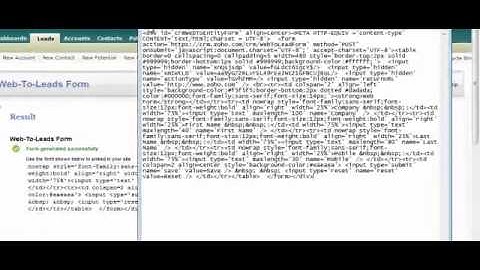Creating a Web to Lead Form in Zoho CRM