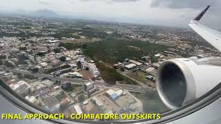 Coimbatore Aerial View | Flight Approach Over Nilgiris & Landing at Coimbatore Airport | Full video