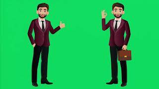 Businessman Character Animation | Green Screen | 4K | Global Kreators