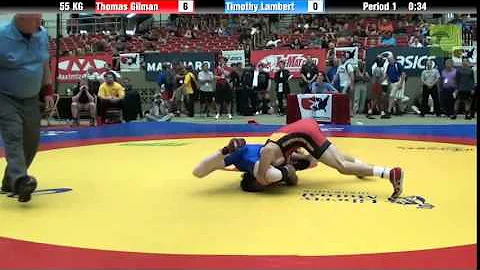 55 KG Thomas Gilman vs Timothy Lambert
