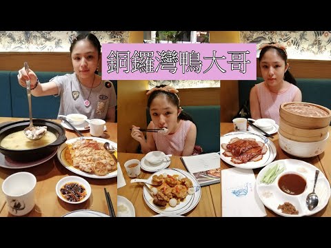 銅鑼灣鴨大哥 片皮鴨228半隻428一隻 海鮮鴨湯泡飯168 日本柚子檸檬雞 138 龍眼焦糖大蝦球198 五柳鴨絲炆米粉120 荔枝奶凍35