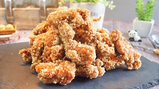 Super Crispy Fried Chicken Recipe 盐酥鸡 BEST Chinese Popcorn Chicken Ever! Taiwanese Style 超大鸡排迷你版