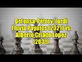 Defensa-Petrov: Jordi Fluvia Poyatos (2321) vs Alberto Criado Lopez (2031)