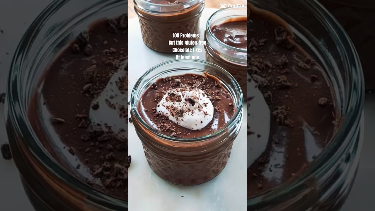 Gluten-free Pots de Creme. Easy luxury dessert #shorts  #recipe #gluten-free #chocolate